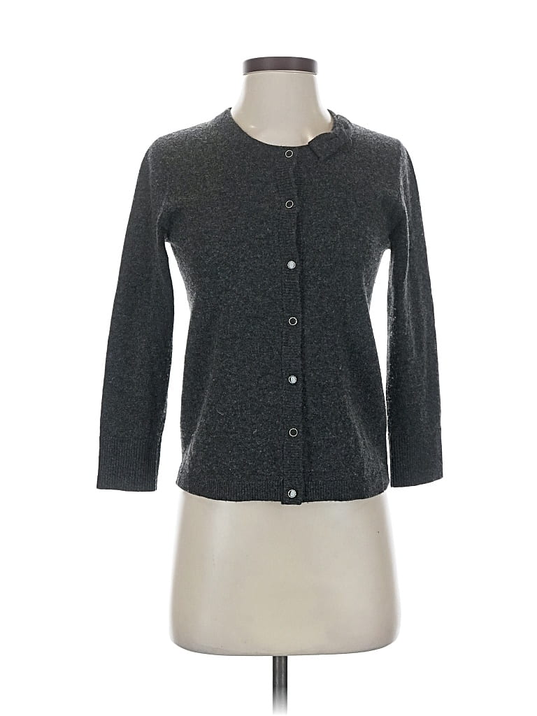 Pre-owned Kate Spade New York Wool Cardigan Sweater In Gray