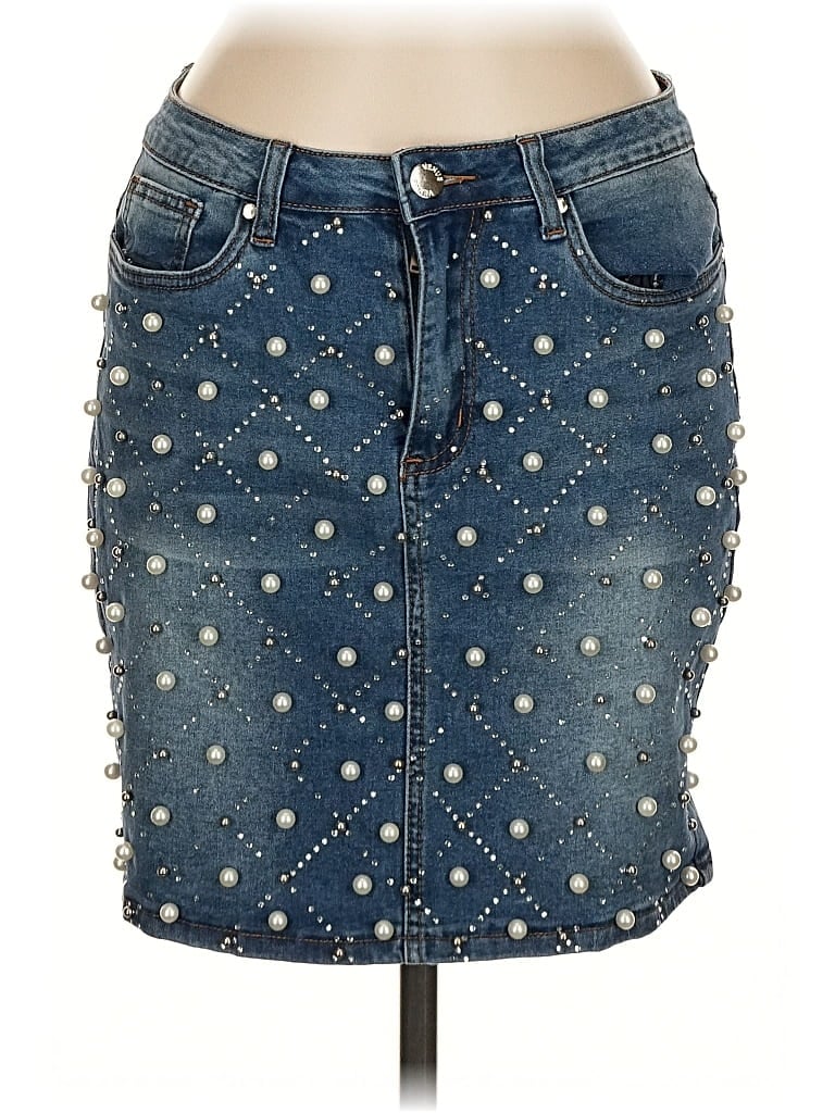 Pre-owned Venus Denim Skirt In Blue