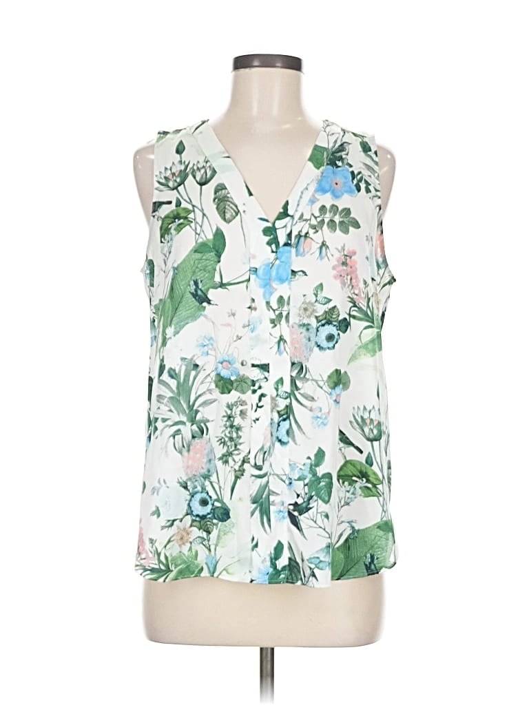 Pre-owned Banana Republic Sleeveless Blouse In Green