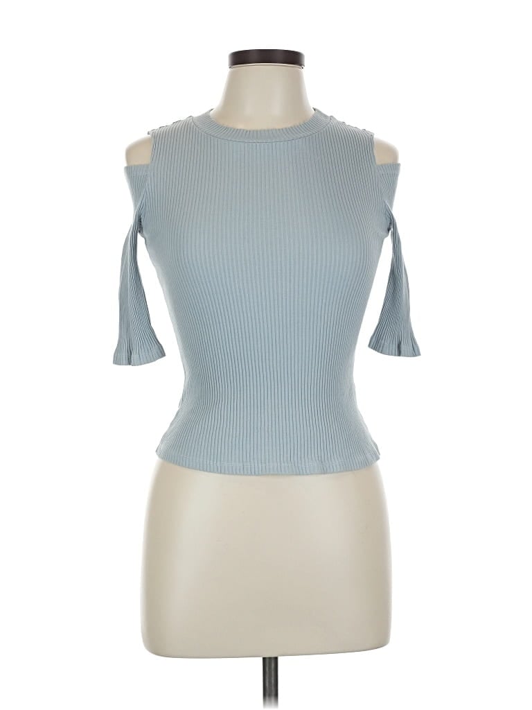 Pre-owned Urban Revivo Short Sleeve Turtleneck In Blue