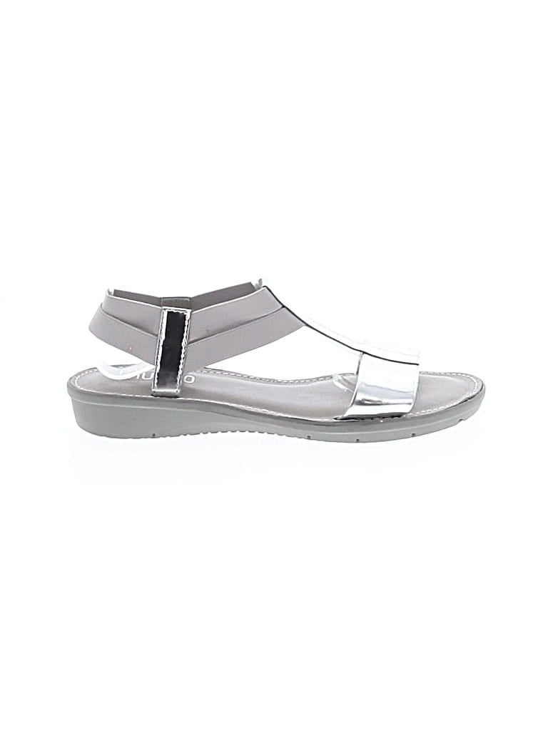 Pre-owned Assorted Brands Sandals In Gray