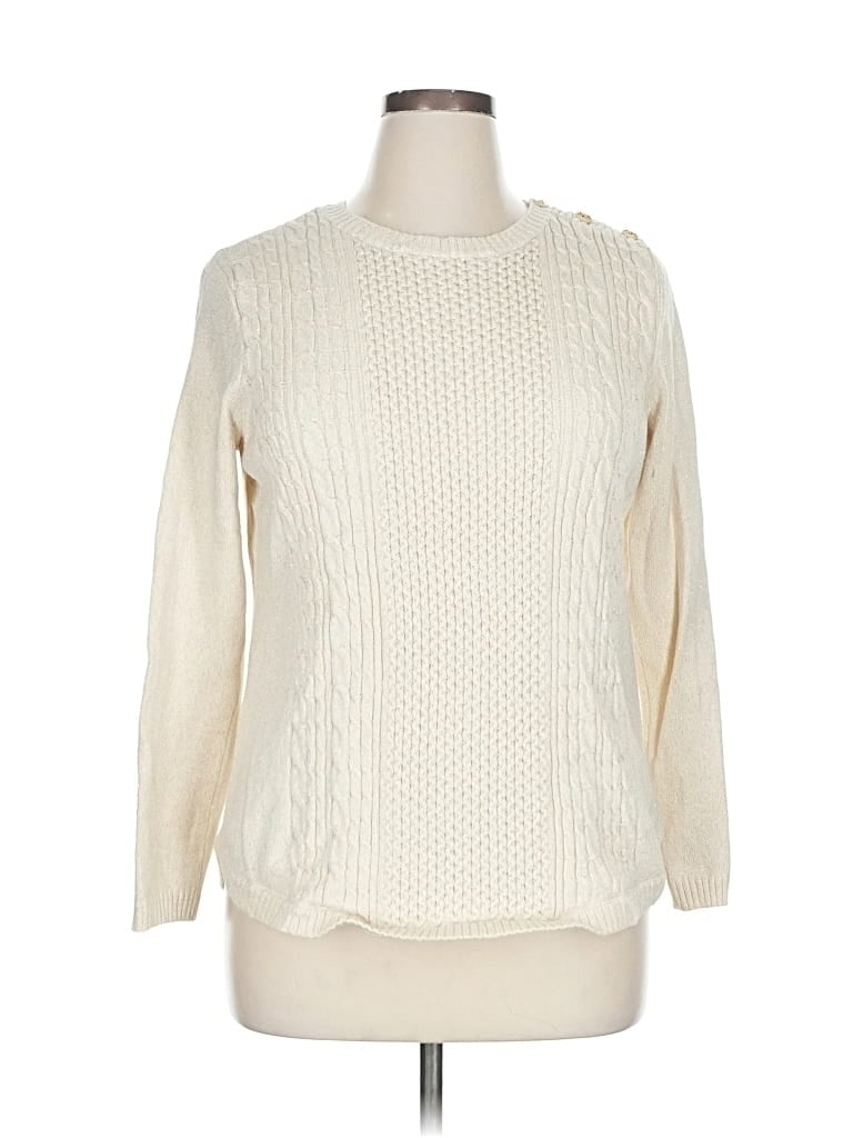 Pre-owned Charter Club Pullover Sweater In White