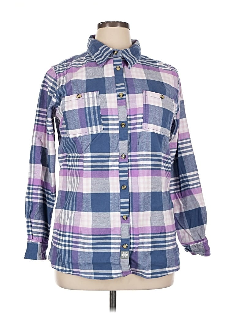 Pre-owned Assorted Brands Long Sleeve Button Down Shirt In Purple