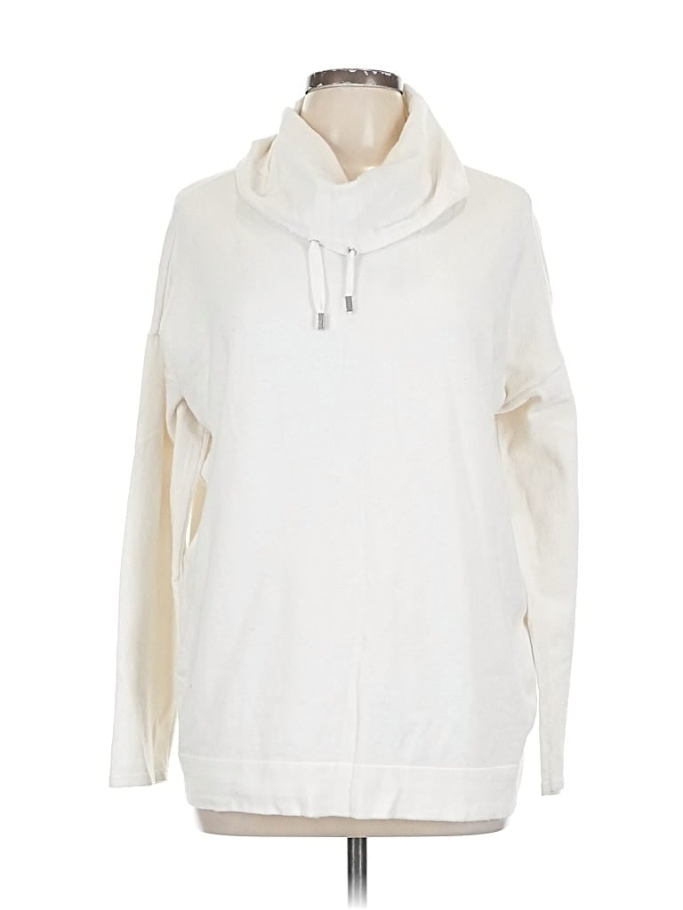 Pre-owned Zenergy By Chico's Sweatshirt In White