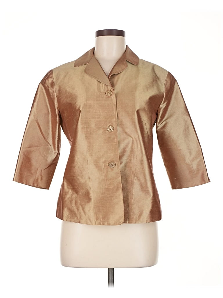 Pre-owned Silk Club Collection Jacket In Gold