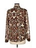 Coldwater Creek Animal Print Brown Long Sleeve Blouse Size M - photo 2