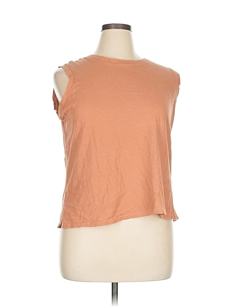 Pre-owned 24/7 Maurices Sleeveless Top Orange One Shoulder Neckline Tops