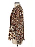 Coldwater Creek Animal Print Brown Long Sleeve Blouse Size M - photo 5