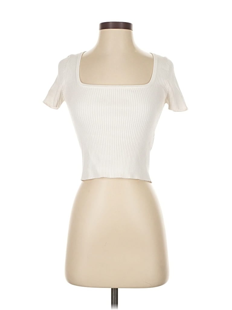 Pre-owned Madewell Cardigan Sweater In White