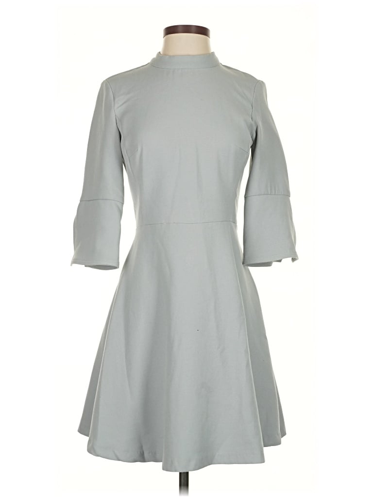 Pre-owned Zara Basic Casual Dress In Gray