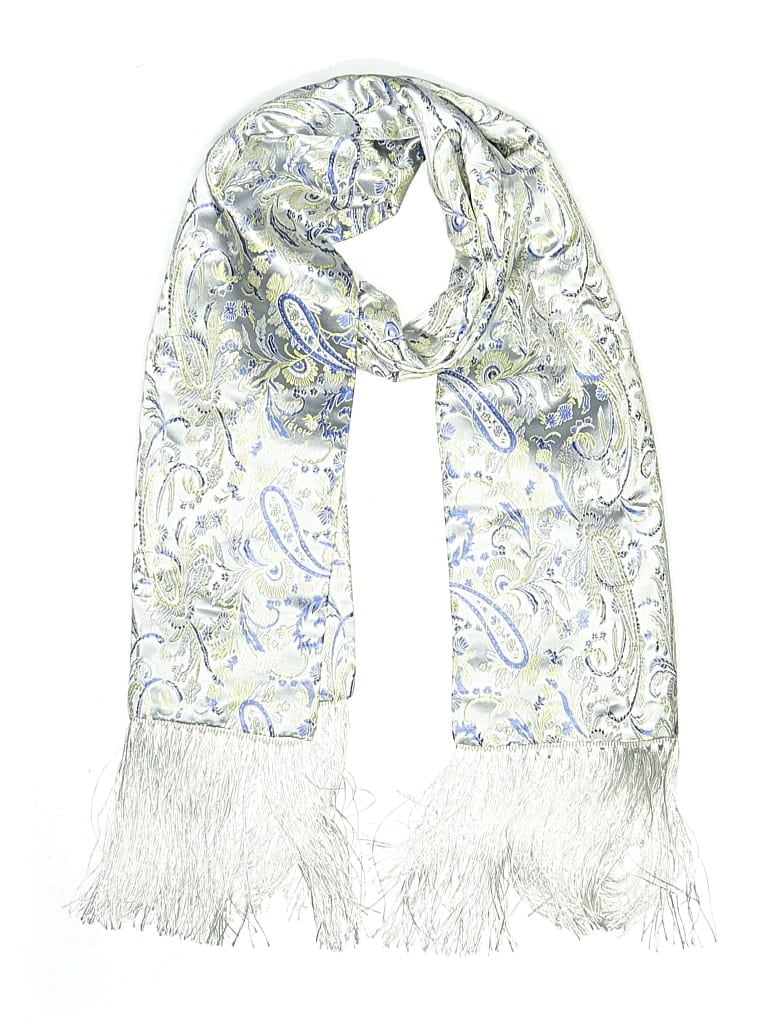Pre-owned Assorted Brands Scarf In Silver