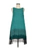 Max Studio 100% Polyester Graphic Teal Casual Dress Size M - photo 1