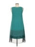 Max Studio 100% Polyester Graphic Teal Casual Dress Size M - photo 2