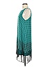 Max Studio 100% Polyester Graphic Teal Casual Dress Size M - photo 5