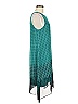 Max Studio 100% Polyester Graphic Teal Casual Dress Size M - photo 4
