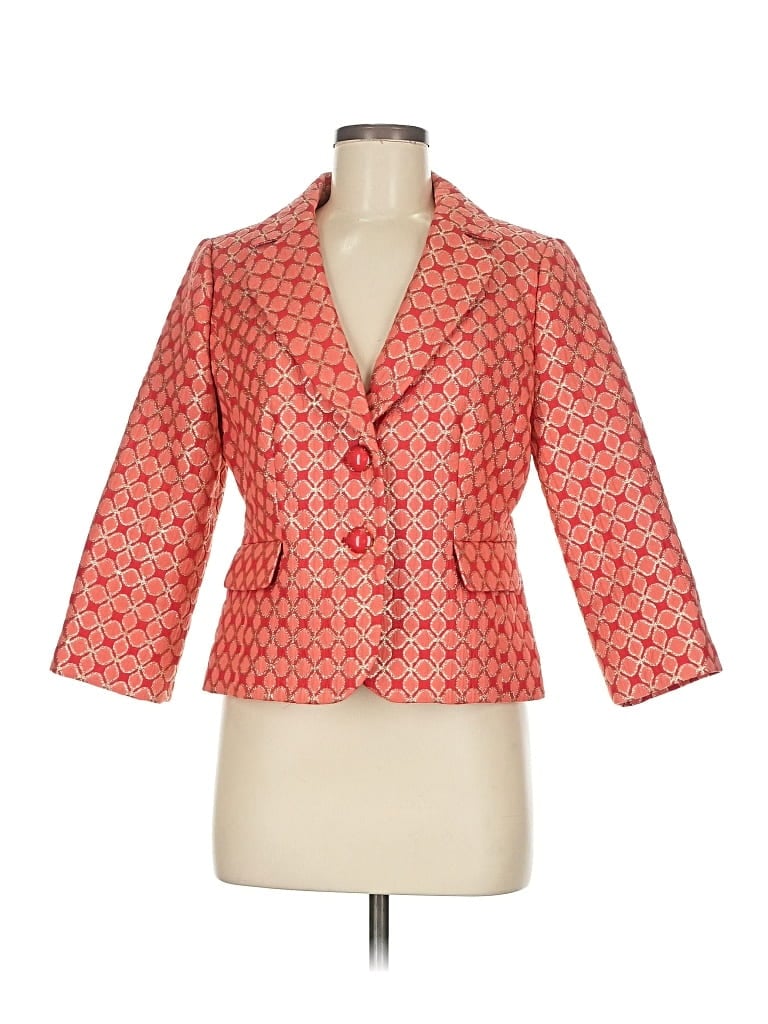 Pre-owned Halogen Blazer Jacket In Orange