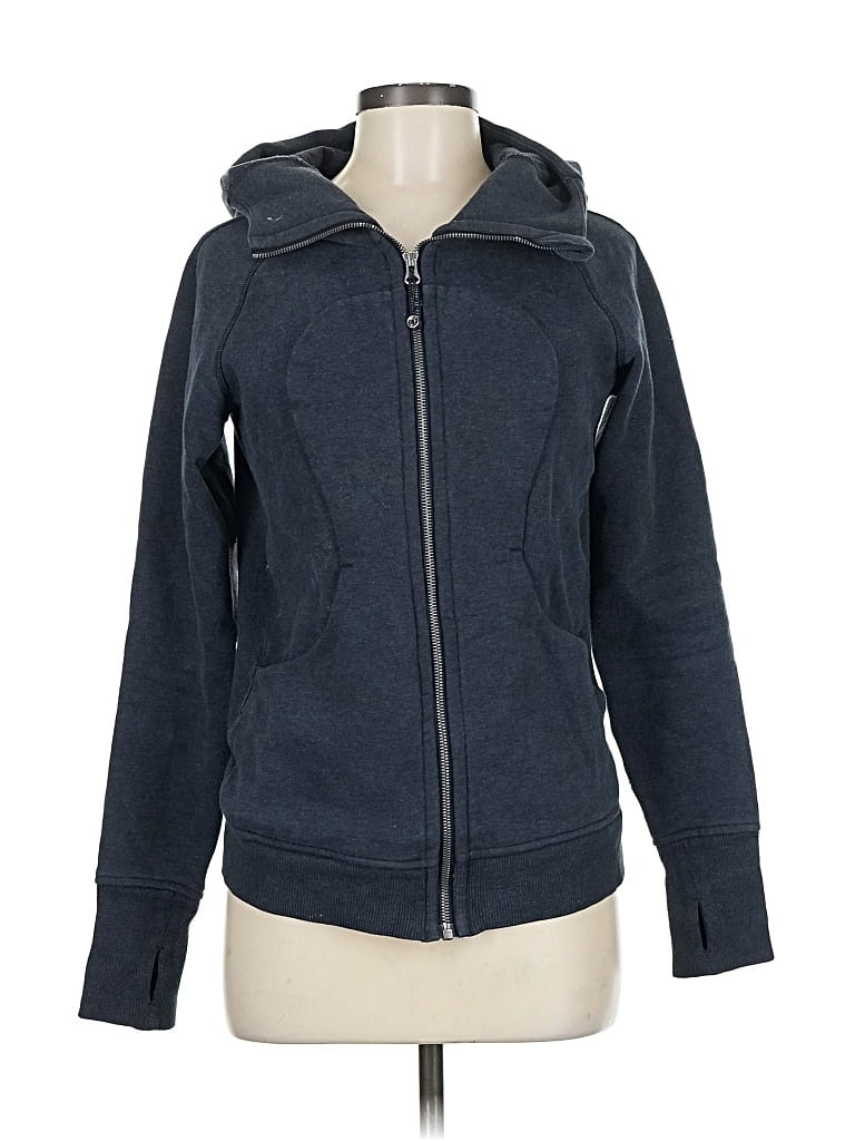 Pre-owned Lululemon Athletica Zip Up Hoodie In Black