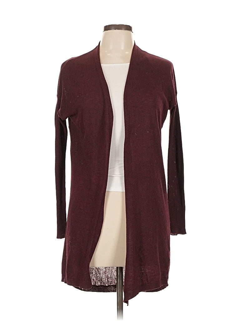Pre-owned Pink Clover Cardigan Sweater In Burgundy