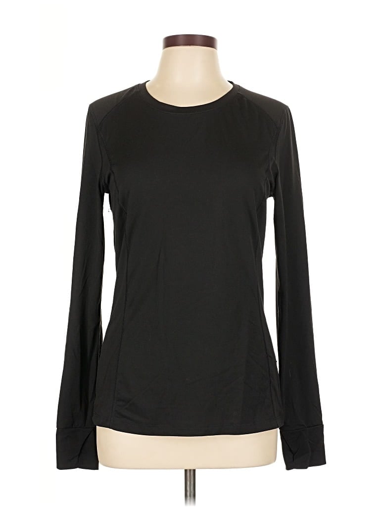Pre-owned Natural Reflections Long Sleeve T-shirt In Black