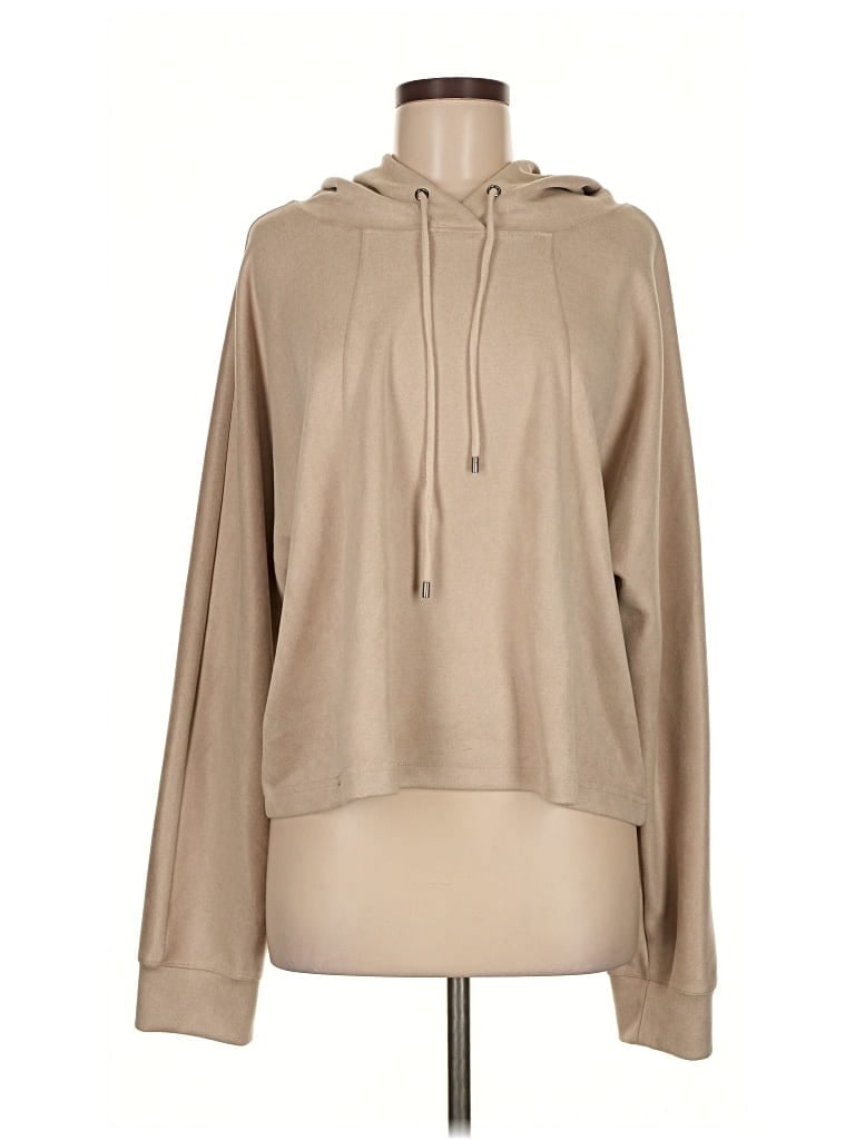 Pre-owned T Tahari Pullover Hoodie In Brown