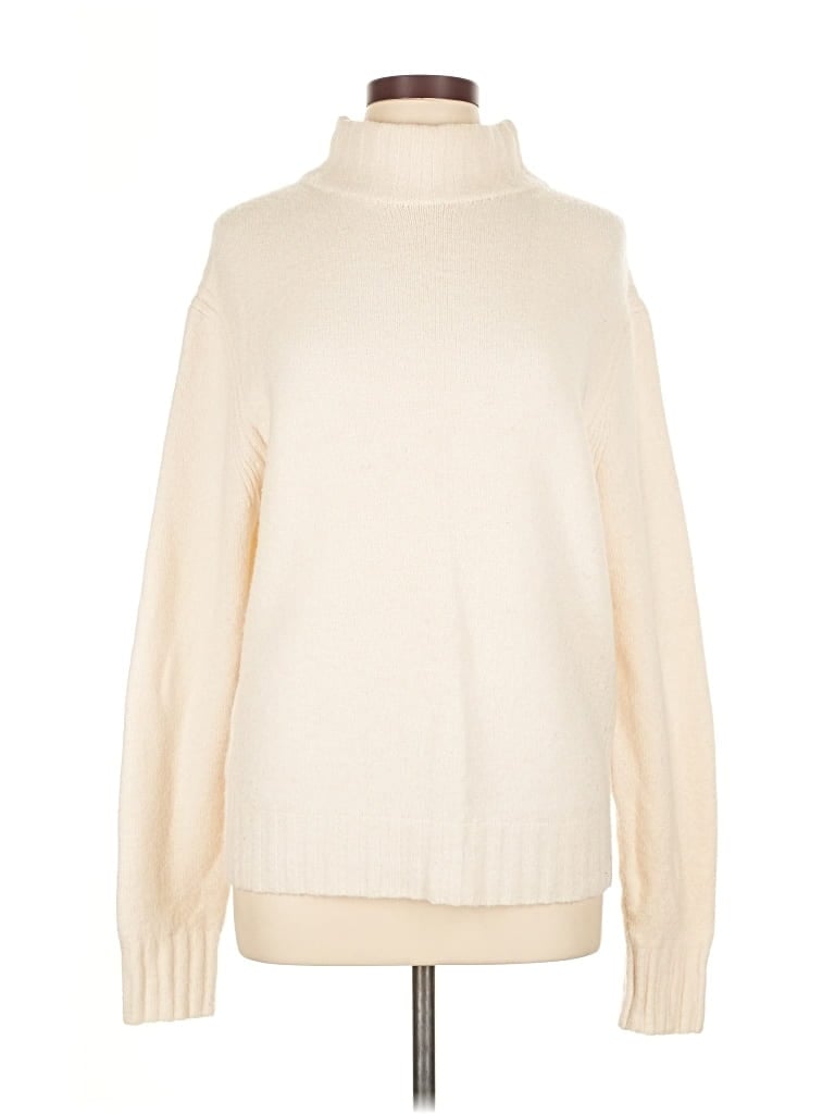 Pre-owned Point Sur Turtleneck Sweater In White