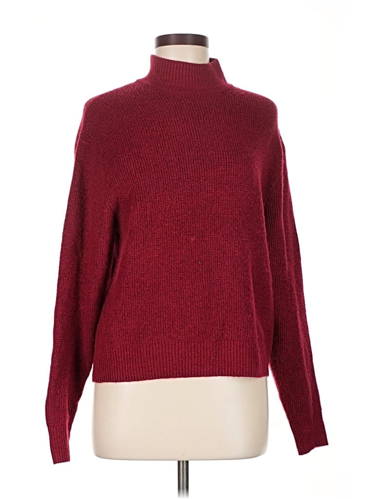 Pre-owned Gap Turtleneck Sweater In Burgundy
