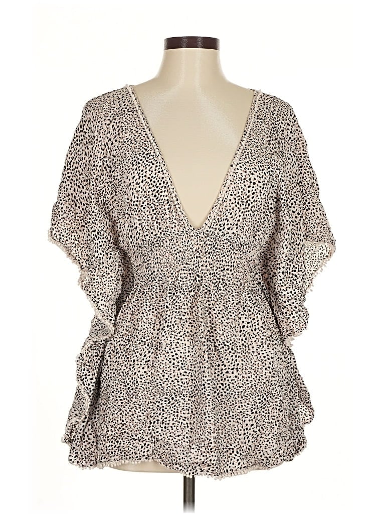 Pre-owned Victoria's Secret Short Sleeve Blouse In Brown