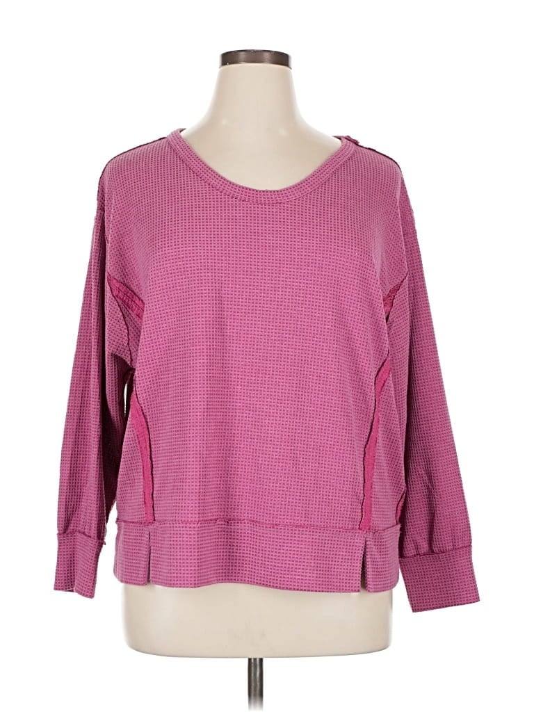 Pre-owned Andree By Unit 3/4 Sleeve T-shirt In Pink