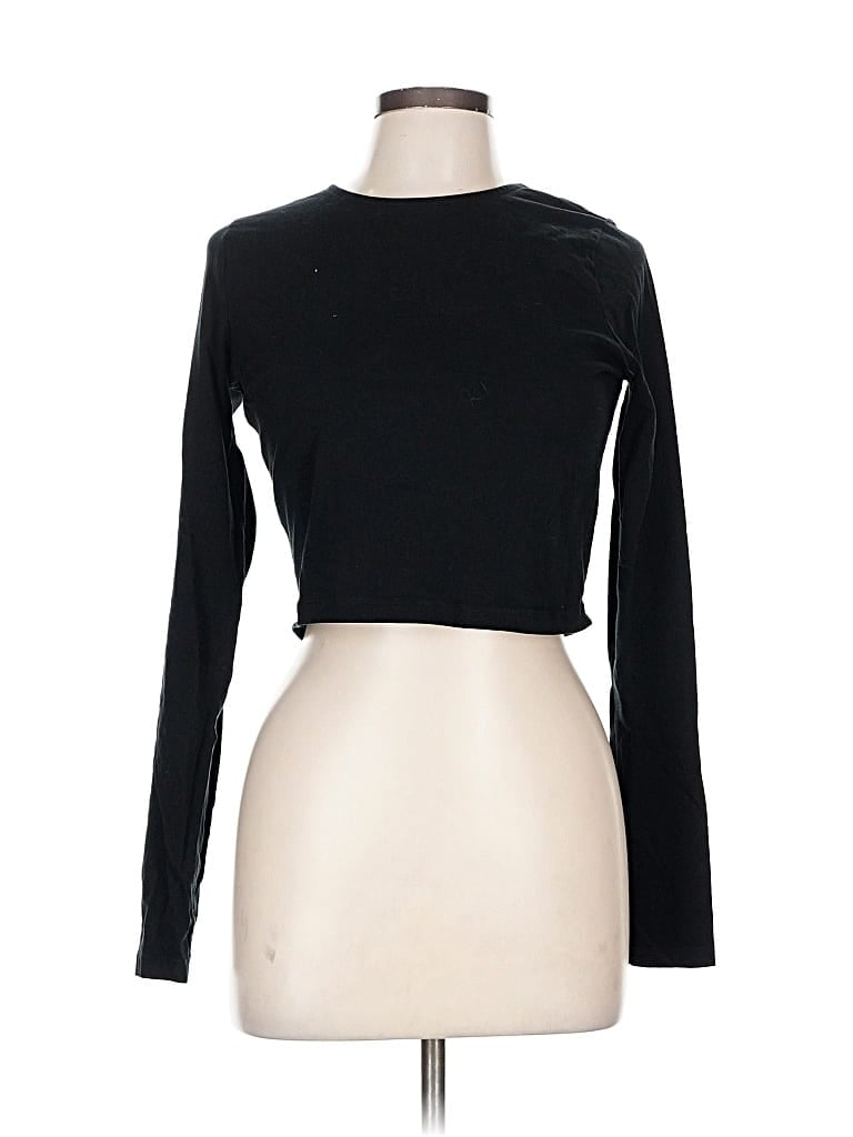 Pre-owned Asos Design Long Sleeve T-shirt In Black
