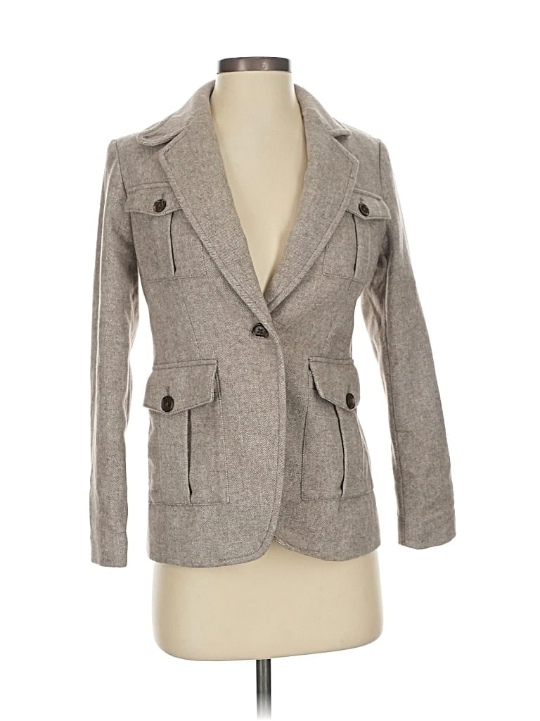 Pre-owned Banana Republic Factory Store Blazer Jacket In Gray