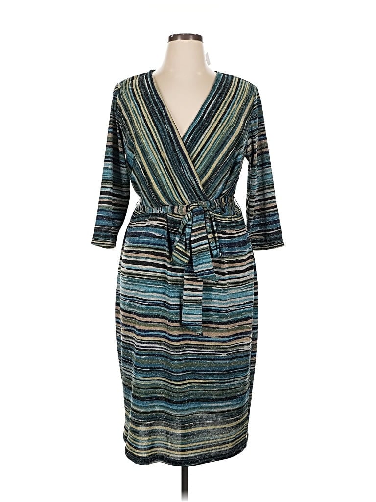 Pre-owned Lane Bryant Casual Dress In Blue