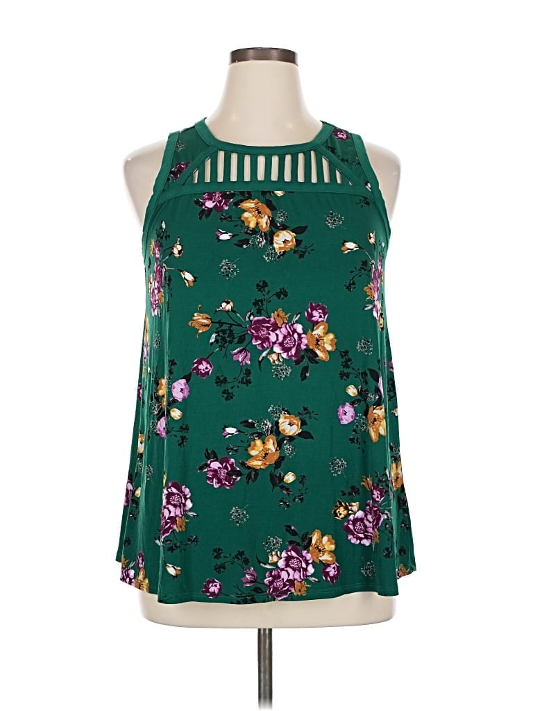 Pre-owned Torrid Sleeveless Blouse In Green
