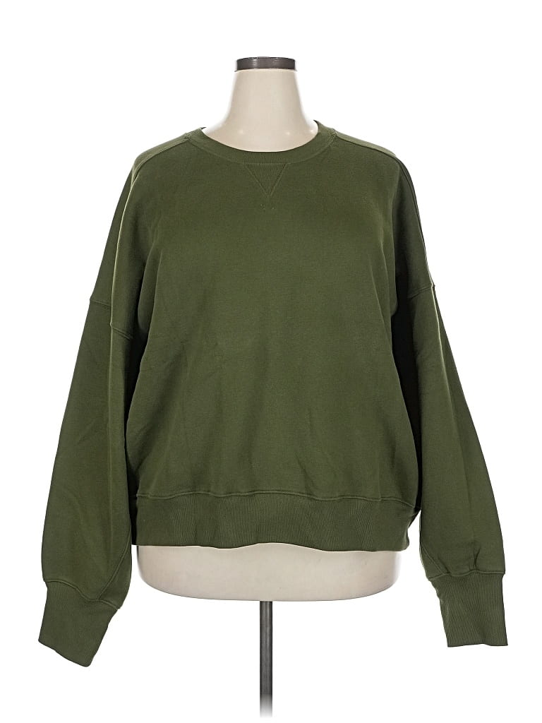 Pre-owned Offline By Aerie Sweatshirt In Green