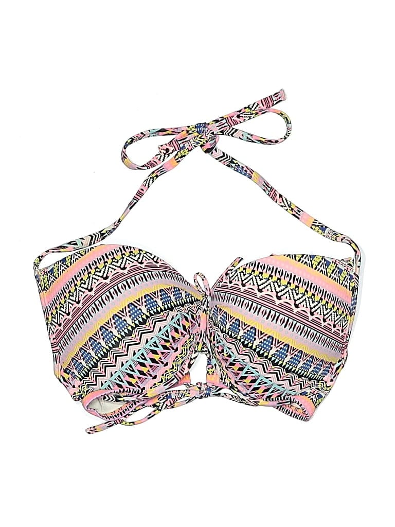 Pre-owned Victoria's Secret Swimsuit Top Pink Print Pattern Swimwear