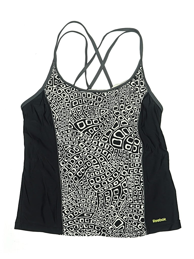 Pre-owned Reebok Swimsuit Top Black Swimwear