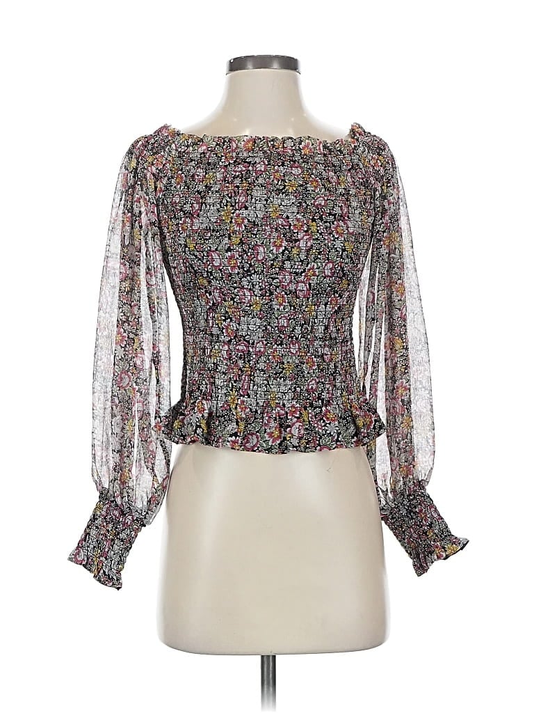 Pre-owned 1.state 3/4 Sleeve Blouse In Gray