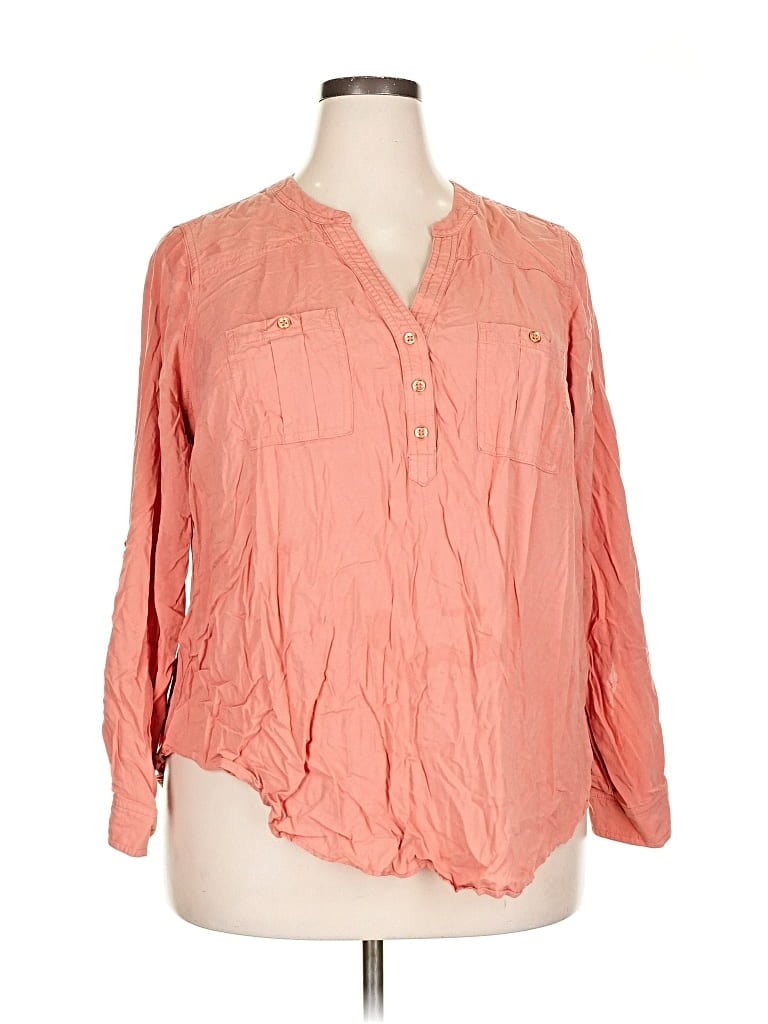 Pre-owned Torrid Long Sleeve Blouse In Orange
