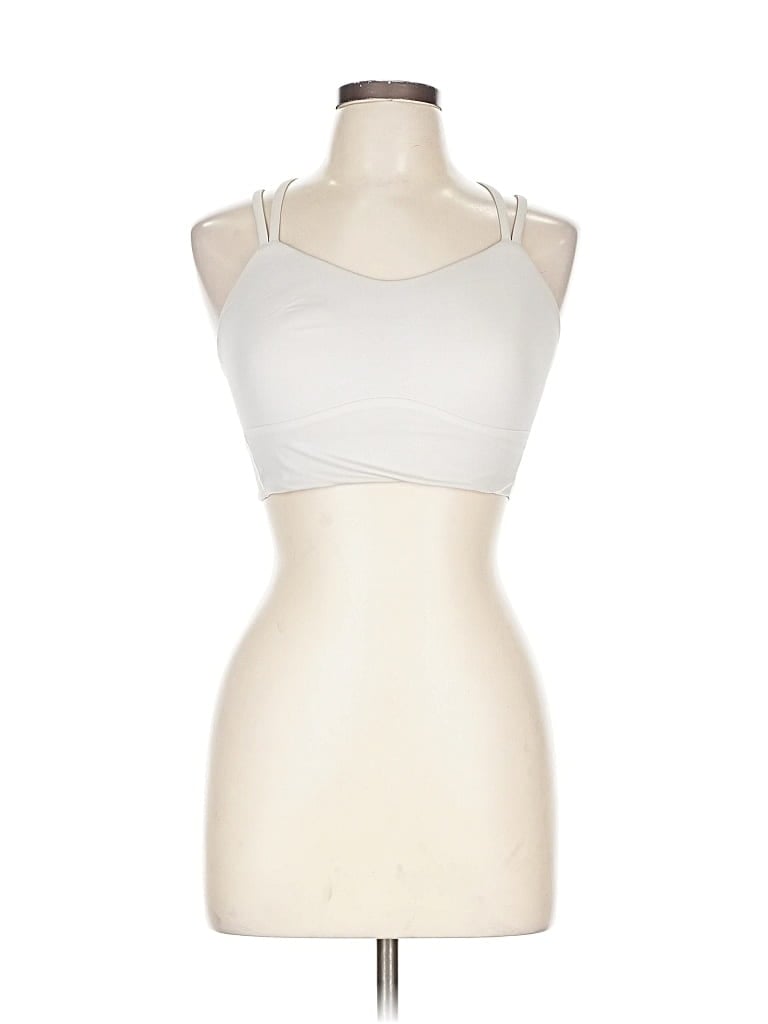 Pre-owned Lululemon Athletica Tank Top Ivory Halter Neckline Tops In White