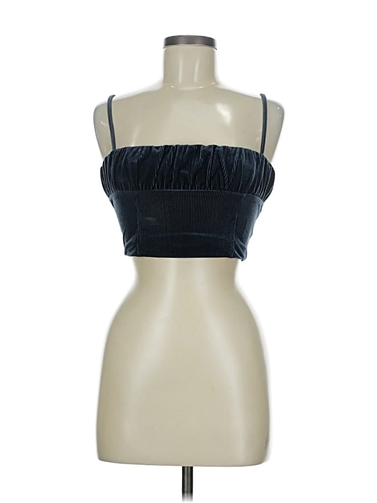 Pre-owned Urban Outfitters Tank Top Blue Strapless Neckline Tops