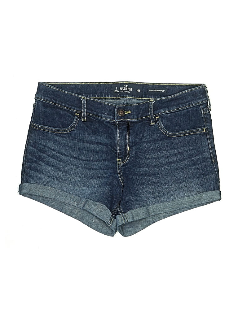 Pre-owned Hollister Denim Shorts In Blue