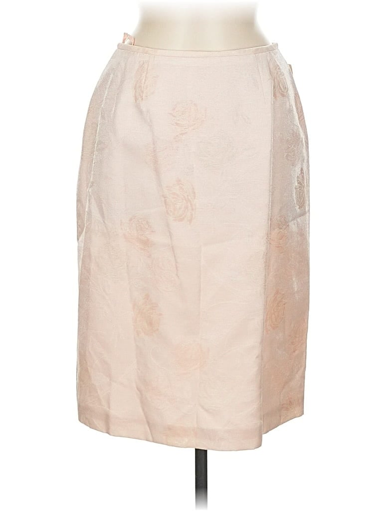 Pre-owned Kasper Formal Skirt In White