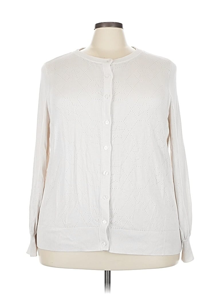 Pre-owned Torrid Cardigan Sweater In White