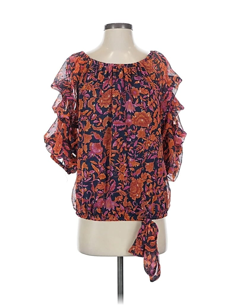 Pre-owned Cece 3/4 Sleeve Blouse In Purple