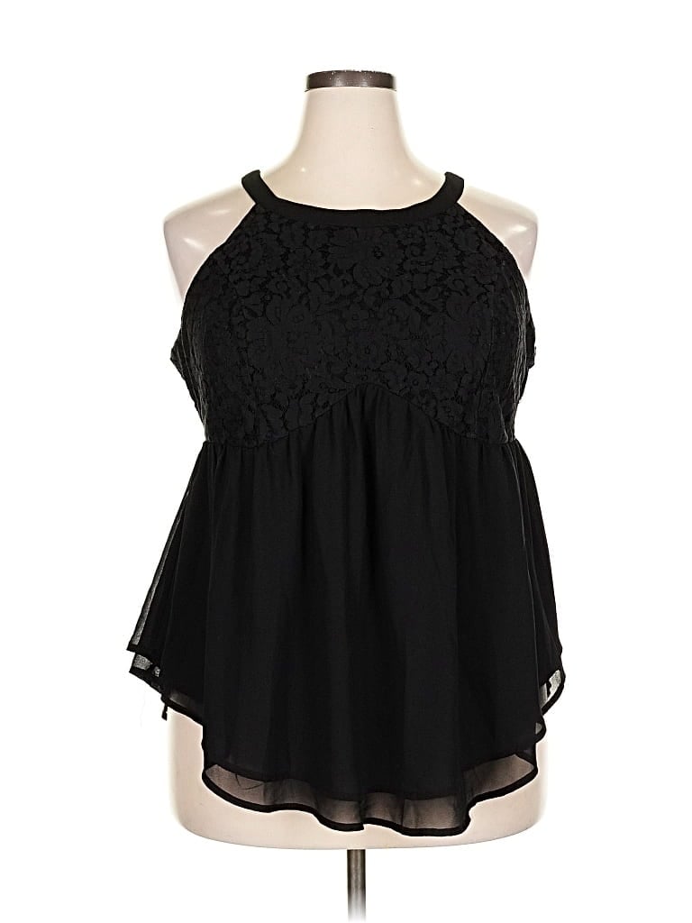 Pre-owned Torrid Sleeveless Blouse In Black
