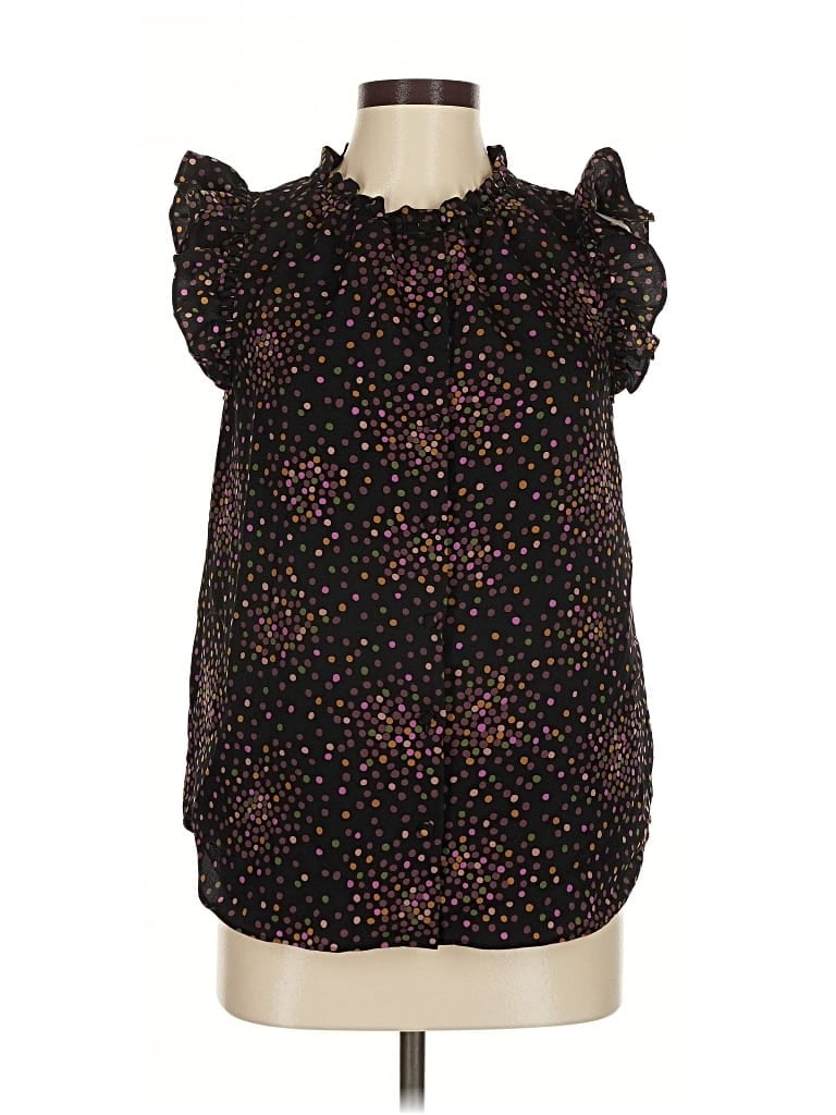 Pre-owned Kate Spade New York Short Sleeve Blouse In Black
