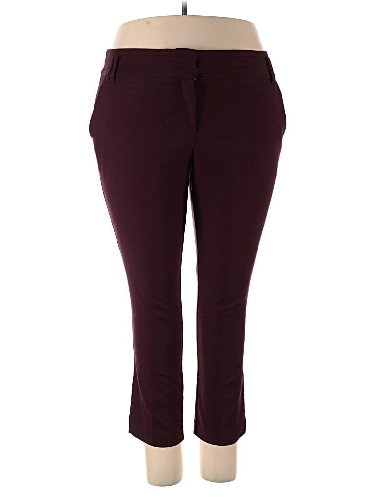 Pre-owned 7th Avenue Design Studio New York & Company Casual Pants In Burgundy