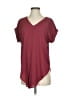 Alya Burgundy Short Sleeve Top Size S - photo 1