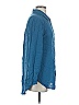 BLOUSE 100% Rayon Blue Long Sleeve Button-Down Shirt Size XS - photo 4