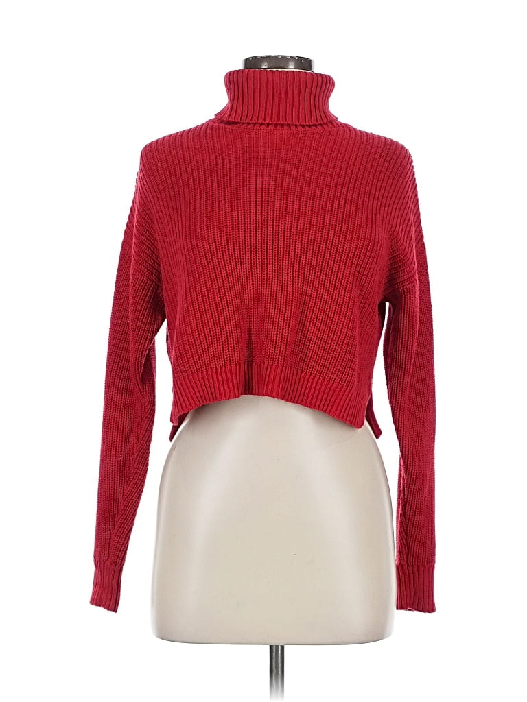 Pre-owned Forever 21 Turtleneck Sweater In Red