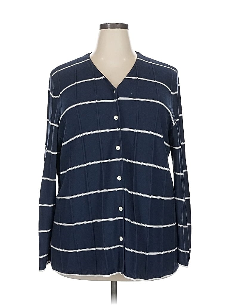 Pre-owned Cj Banks Cardigan Sweater In Blue